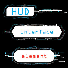 Wall Mural - concept futuristic virtual graphic touch user interface HUD.
