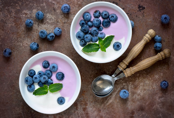 Wall Mural - Blueberry yogurt