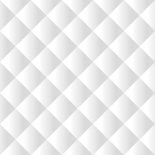 Seamless White Padded Upholstery Vector Pattern Texture