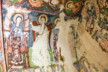 Wall Mural - Cappadocia, Turkey. Fresco in cave orthodox church El Nazar,