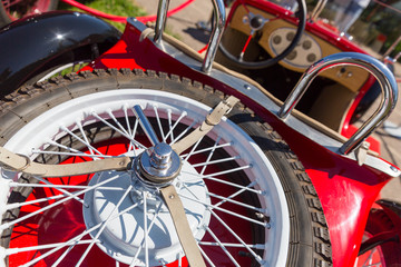 Wall Mural - Spare wheel of retro car