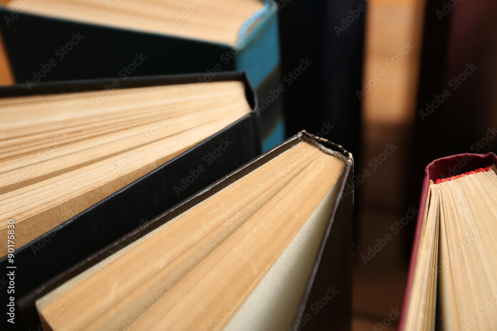 Heart of books, close up