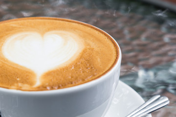 Coffee for love on latte art