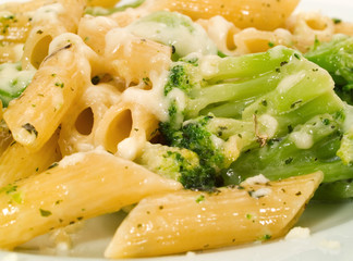 Canvas Print - Pasta Collection - Penne With Broccoli and Mozzarella