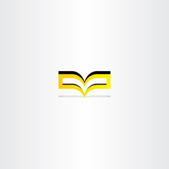 yellow book logo vector icon