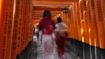 Fototapete - Fushimi Inari Taisha in Kyoto Japan
