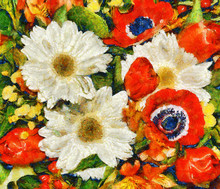 Bouquet Of Flowers Spring Painting