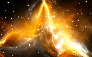 Wall Mural - space background with nebula and stars