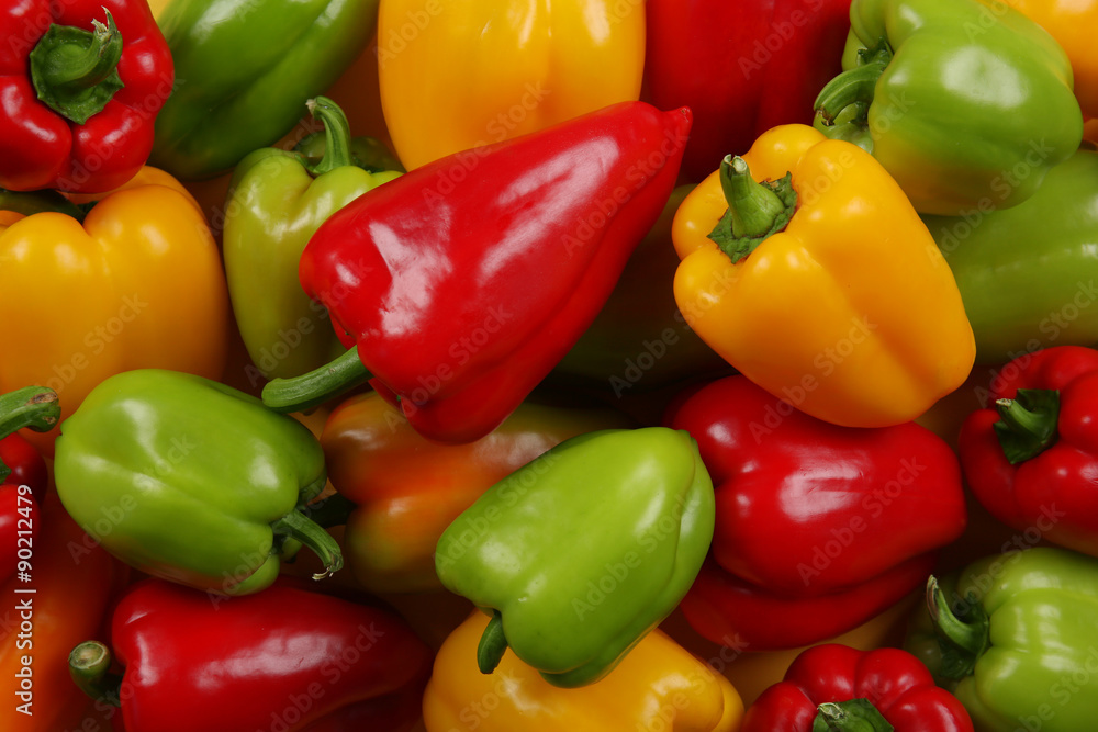 Colorful peppers background
