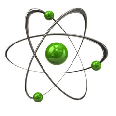 Wall Mural - Green atom icon