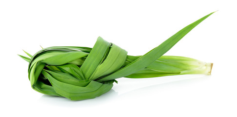 Wall Mural - Pandan leaf isolated on the white background