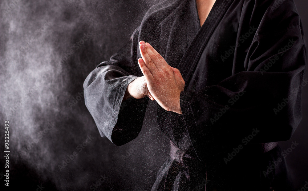 фотографія Closeup of male karate fighter hands.