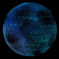 Wall Mural - abstract network globe.