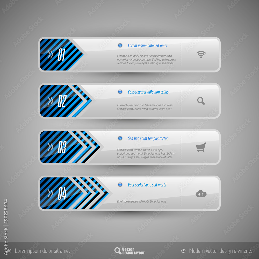 Design elements, infographics, layout and web pages. Modern symb Stock ...