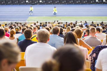 Wall Mural - Spectators sit in the stadium