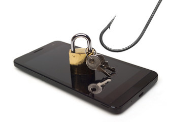 Wall Mural - phishing attack on smartphone