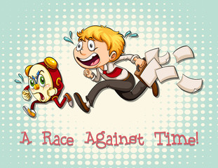 Sticker - Idiom race against time