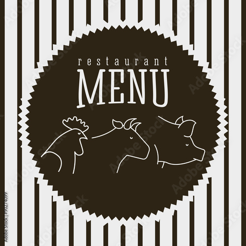 Nowoczesny obraz na płótnie butcher menu