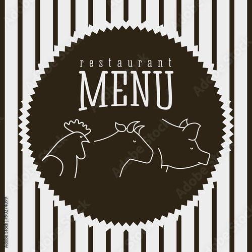 Tapeta ścienna na wymiar butcher menu 