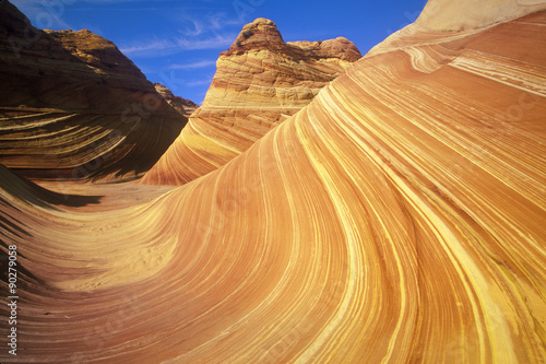 Cuadros en Lienzo Close up of sandstone stripes, 'The Wave' on Kenab Coyote Butte, BLM, Slot Canyo
