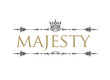 Majesty vector logo gold and gray on white	