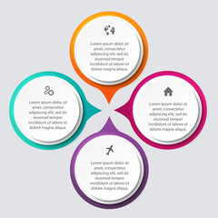 Wall Mural - vector colorful info graphics for your business presentations.