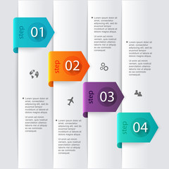 Wall Mural - vector colorful info graphics for your business presentations.