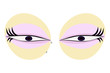 Cute puffy eyes with beautiful eye bags - usable as icon or design element