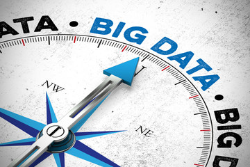 Compass pointing to Big Data concept