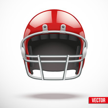 Realistic American Football Helmet Vector