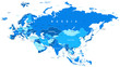 Eurasia - map - illustration. Eurasia map - highly detailed vector illustration.