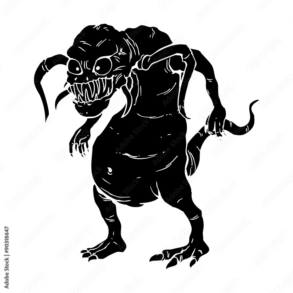 Ugly Monster Stock Vector Adobe Stock