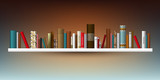 Fototapeta Nowy Jork - Book shelf. Vector illustration. Bookstore indoor.