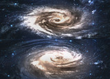 Fototapeta Kosmos - Incredibly beautiful spiral galaxy somewhere in deep space