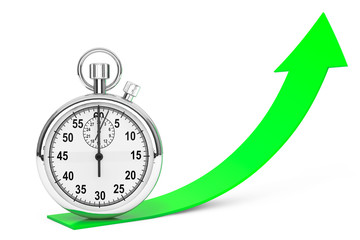Poster - Stopwatch over green arrow