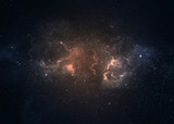 Fototapeta Kosmos - Star field in  deep space many light years far from the Earth