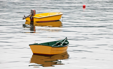 Couple of yellow boats