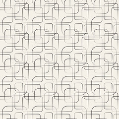 Wall Mural - abstract geometric line and square seamless pattern.