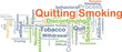 Quitting smoking background concept