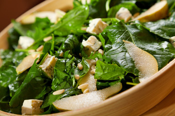 Sticker - Fresh spinach salad with blue cheese, pears and honey