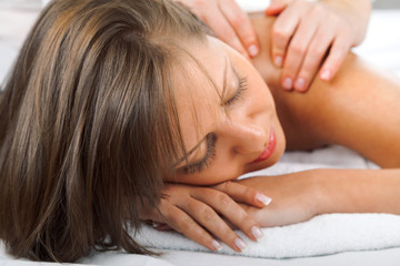 Young woman having massage