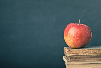 Wall Mural - apple and book