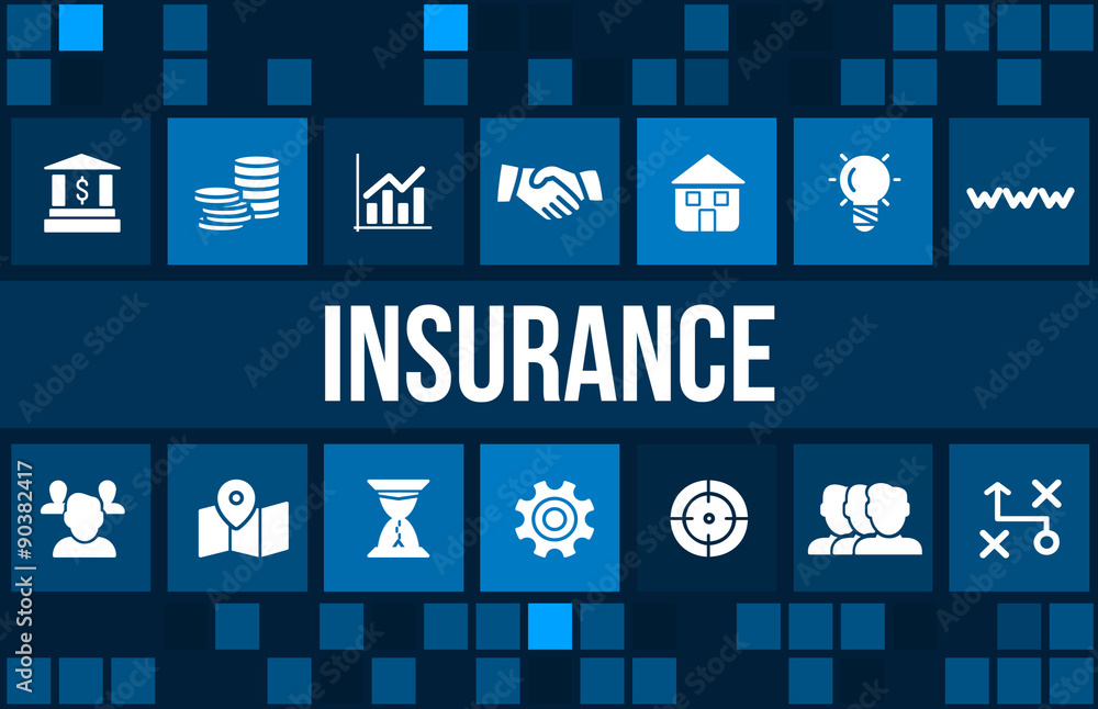 Insurance Image Simple Insurance concept image with business icons and copyspace. Excellent ...
