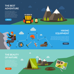 Sticker - Camping Adventure Banner Set