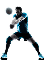 man volleyball  silhouette