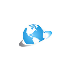 Wall Mural - earth planet orbit logo