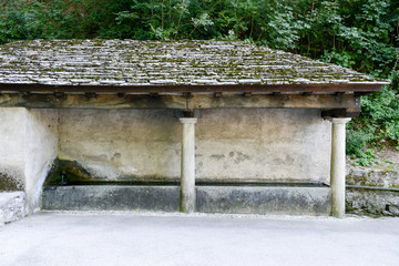 Old washhouse at the village of Muggio on Muggio valley