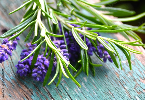 Naklejka nad blat kuchenny Lavendel und Rosmarin