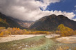 Azusa River and Autumn colours in Kamikochi, Japan