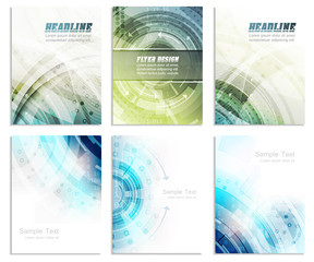 Wall Mural - set of abstract flyer template, magazine, brochure, cover design or corporate banner